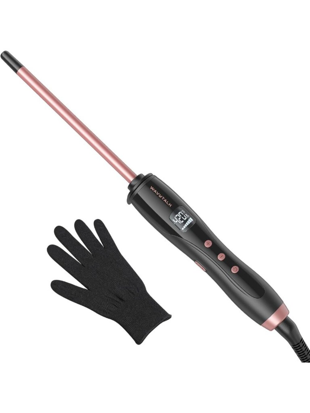 3/8 Inch Small Curling Iron for Short & Long Hair - Ceramic Barrel, Fast Heat Up